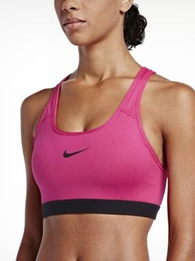 Nike Women's Hot Pink Pink Dri-FIT Sports Bra Size XL